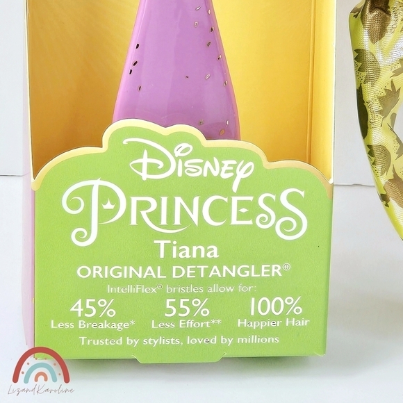 New! Disney Princess Tiana Wet Brush Goody Tiara Crown Headband Detangler Set - Picture 6 of 10